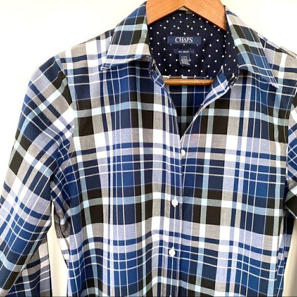 Chaps button down shirt with long sleeves, 💯 cotton non-iron, petite  size - Picture 4 of 9